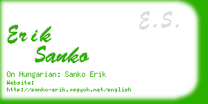 erik sanko business card